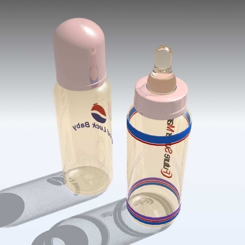 Baby Bottle 02 Low-poly 3D model_2