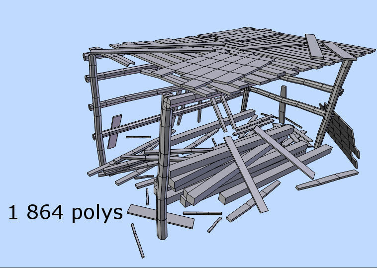 wood pile 3D model_2