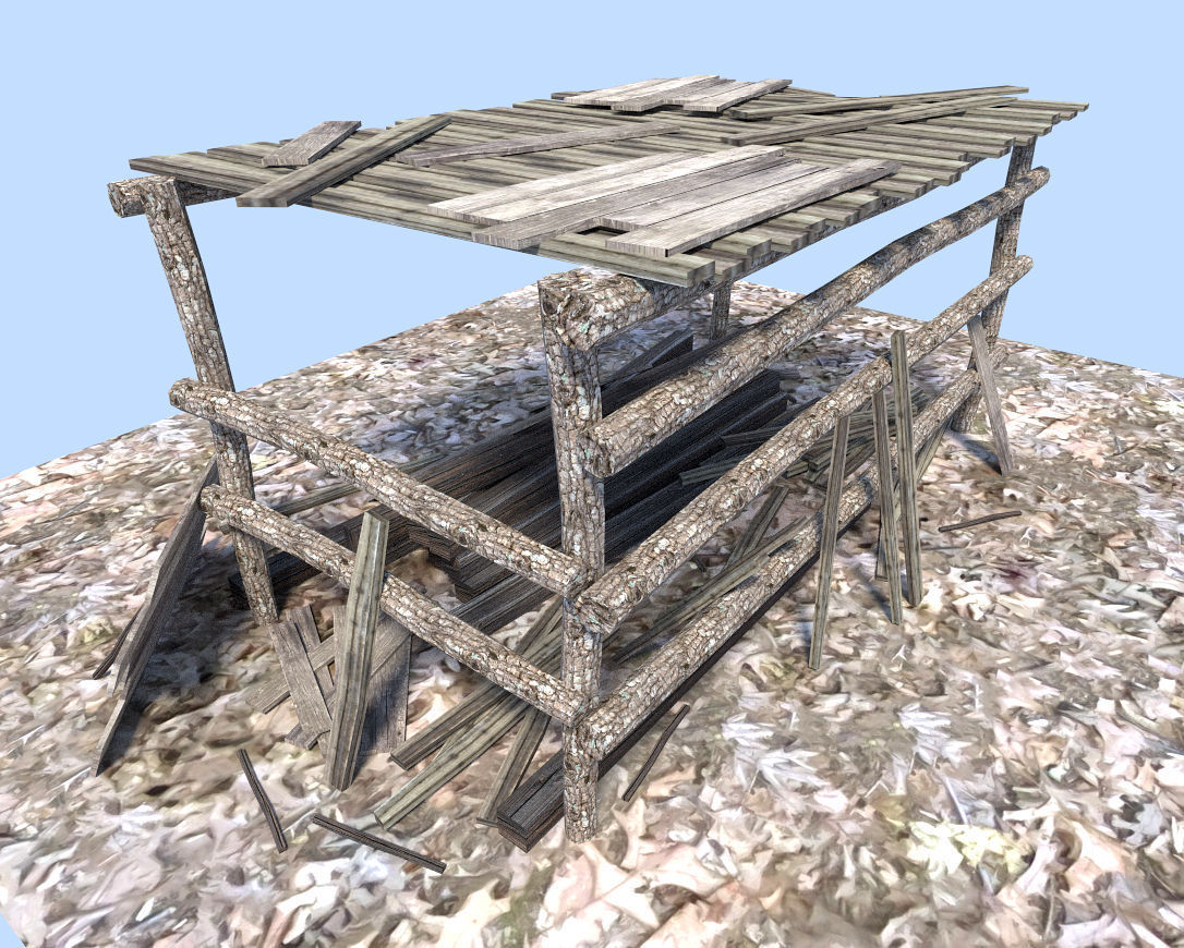 wood pile 3D model_3