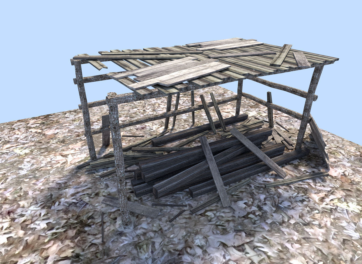 wood pile 3D model_4
