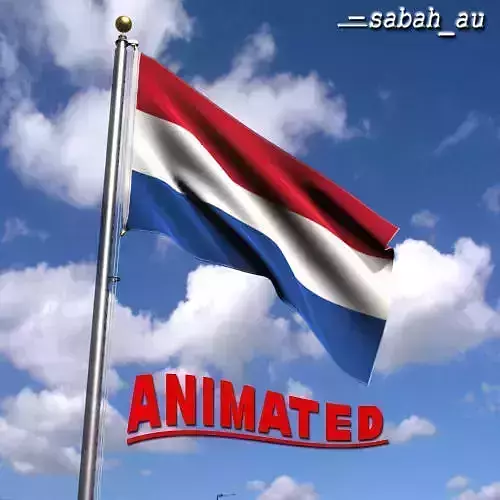 Animated Netherlands Flag 3D model