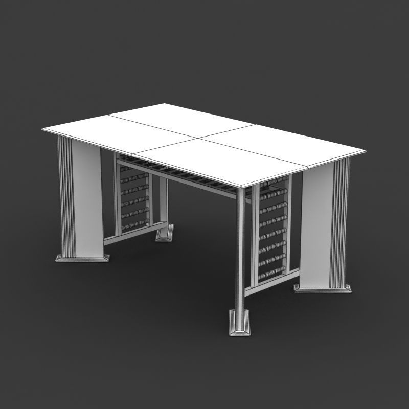 Glass Table 3D model_6