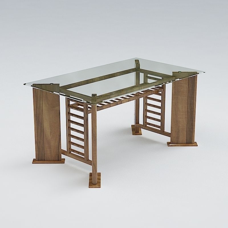 Glass Table 3D model_1