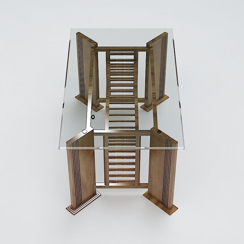 Glass Table 3D model_4