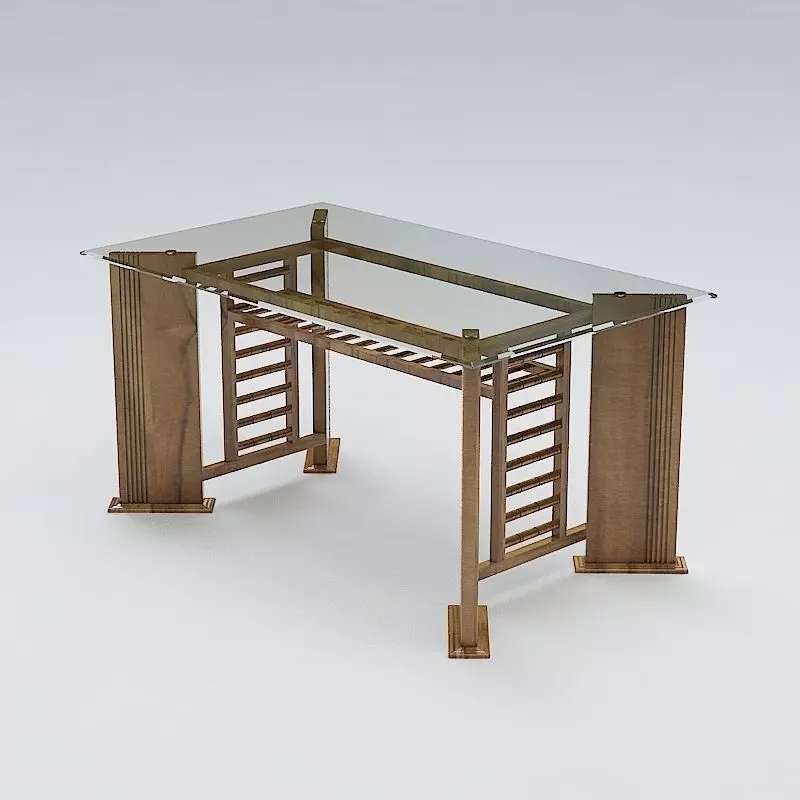 Glass Table 3D model_0