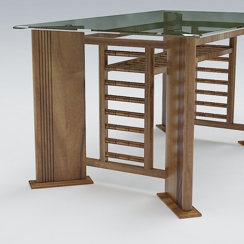 Glass Table 3D model_3