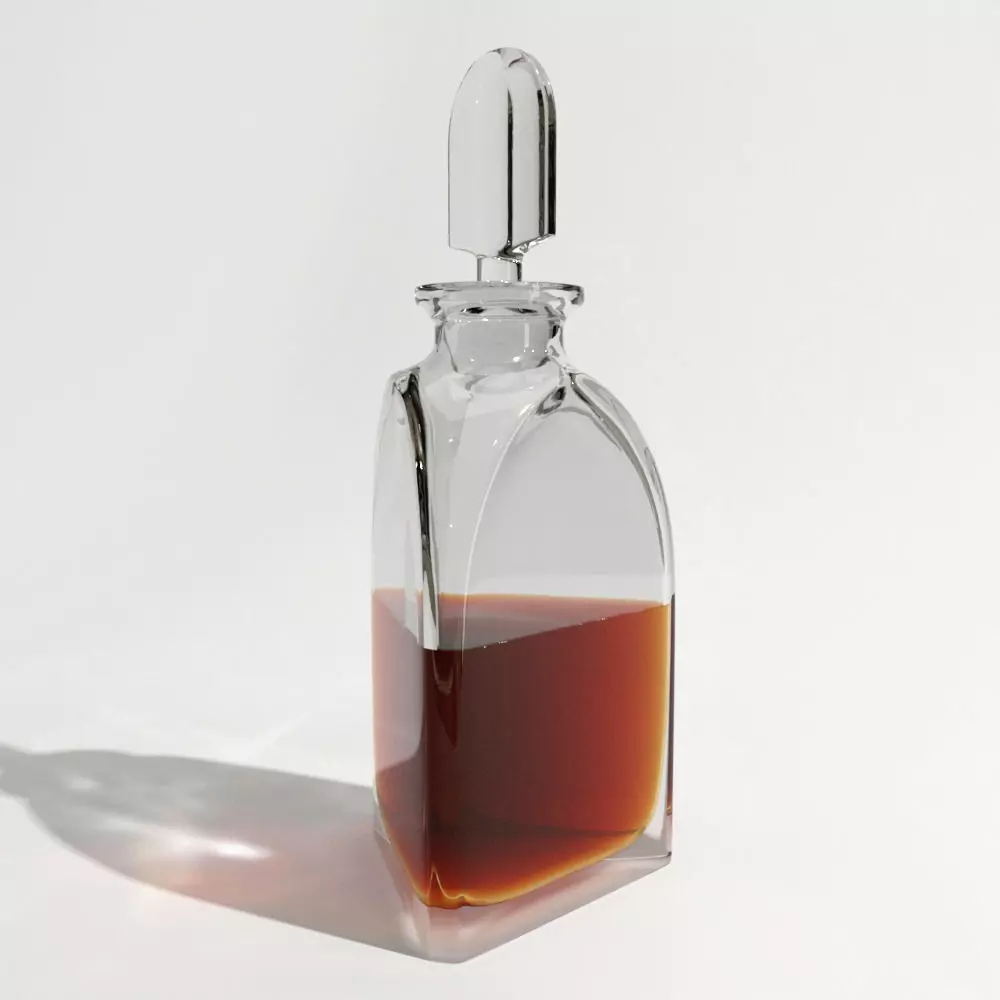 WhiskyDecanters glass decanter with liquid inside 3D model_0