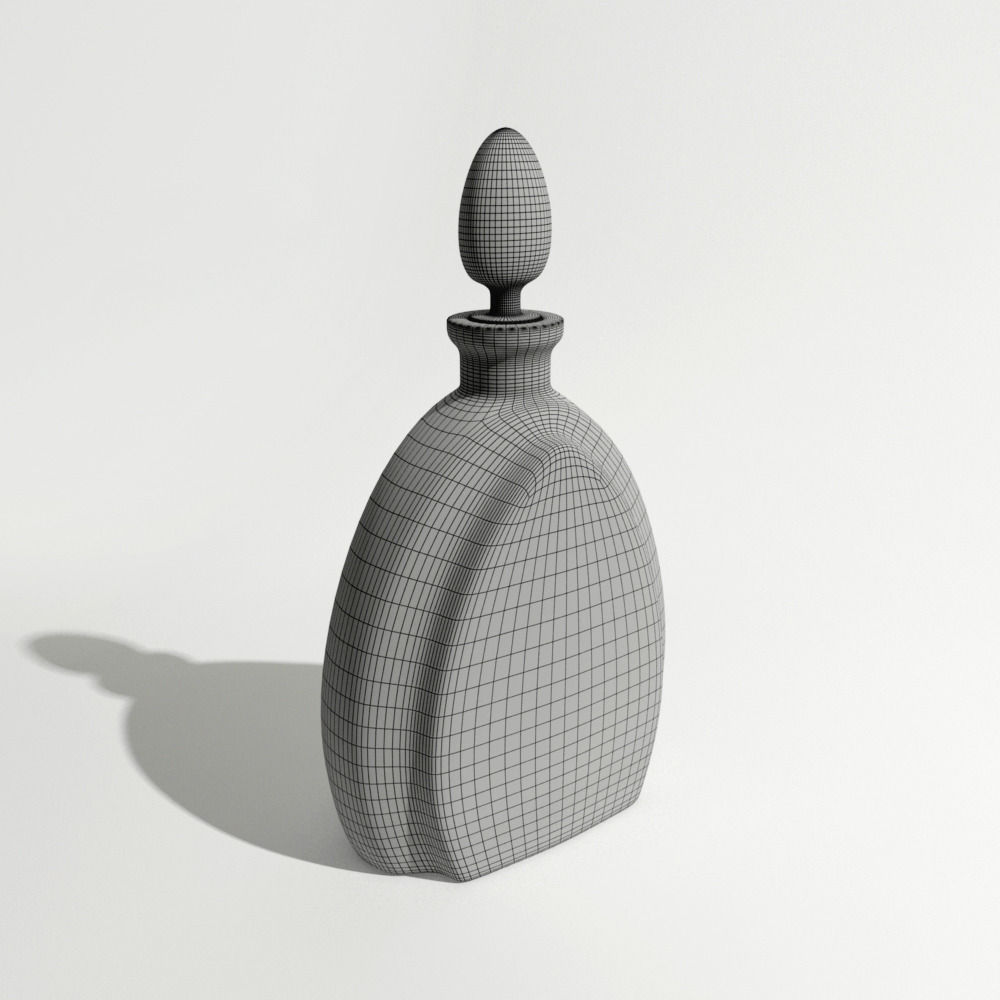 WhiskyDecanters glass decanter with liquid inside 3D model_5