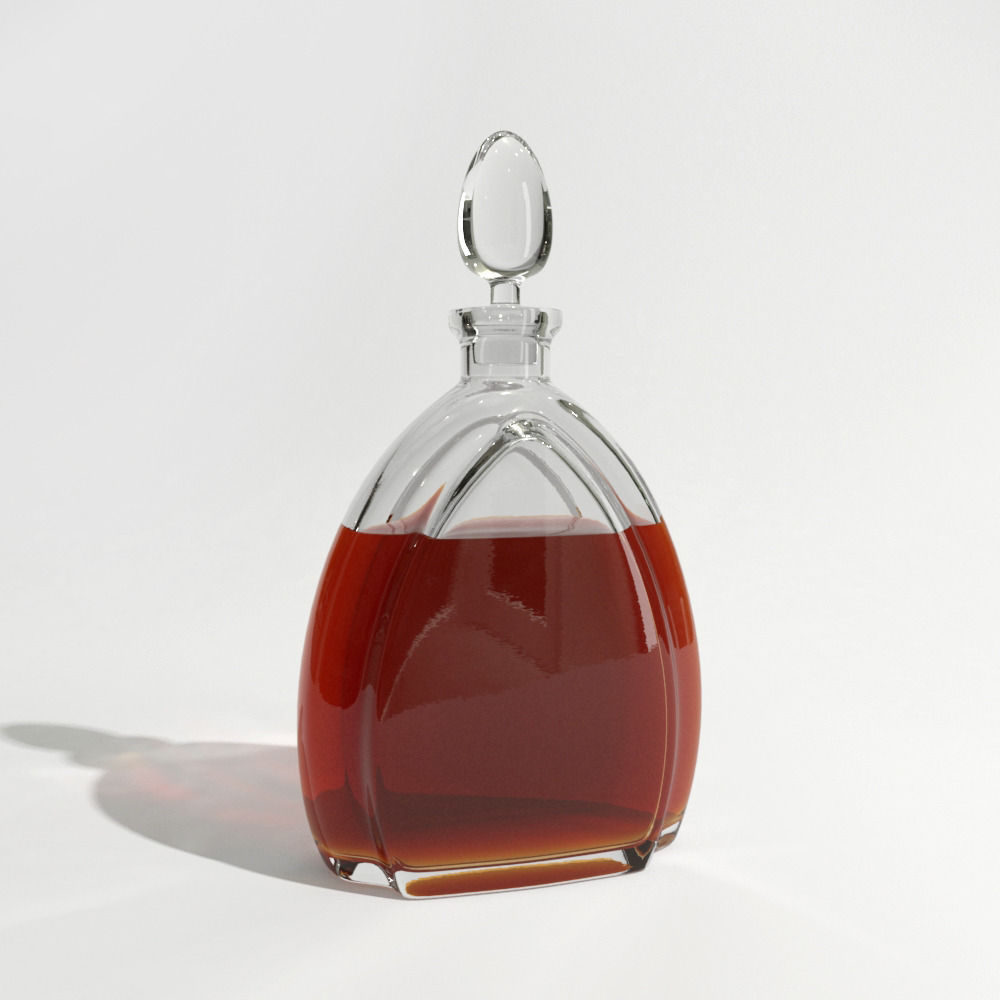 WhiskyDecanters glass decanter with liquid inside 3D model_8
