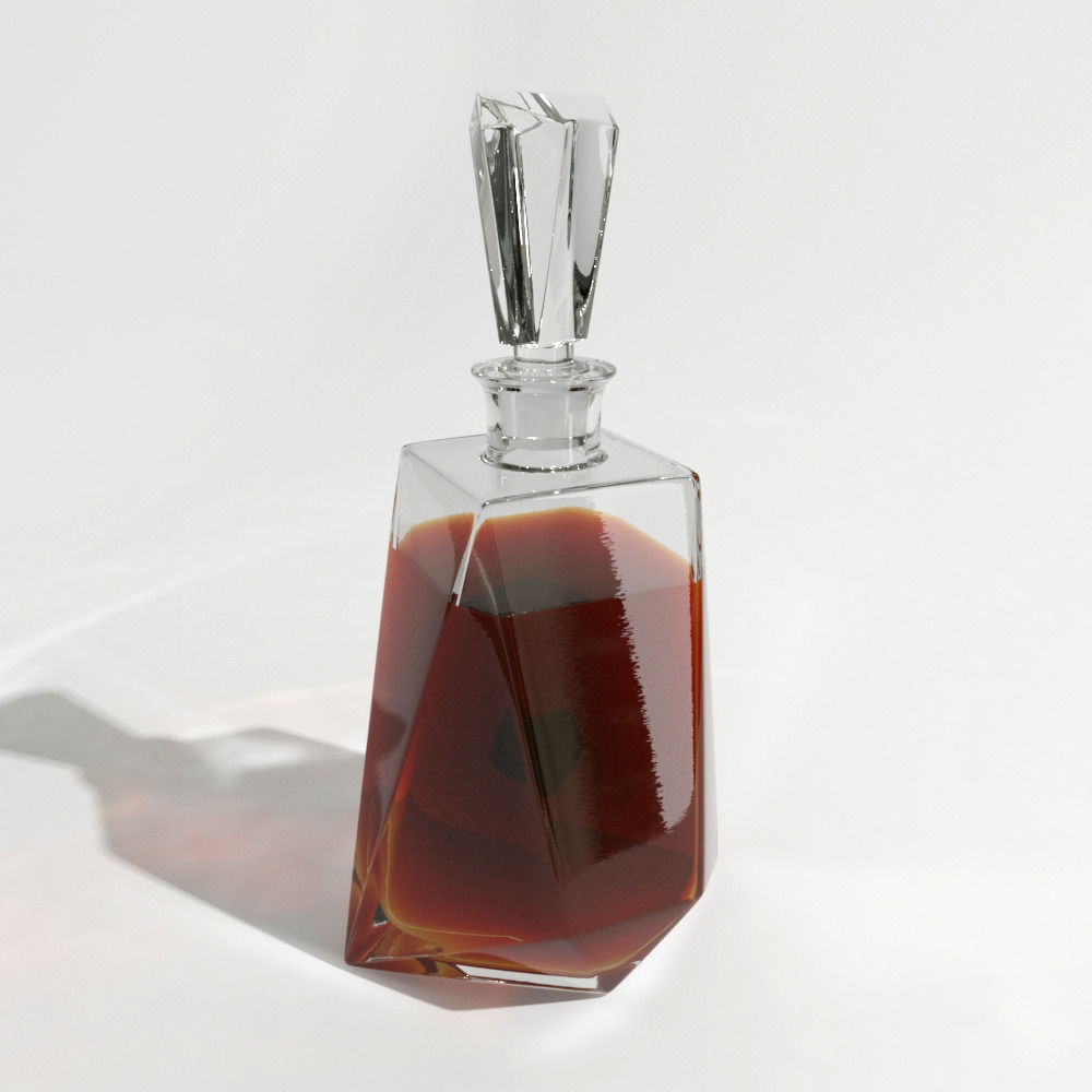 WhiskyDecanters glass decanter with liquid inside 3D model_2
