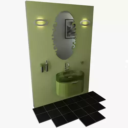 BathroomSet03 bathroom with mirror and sink