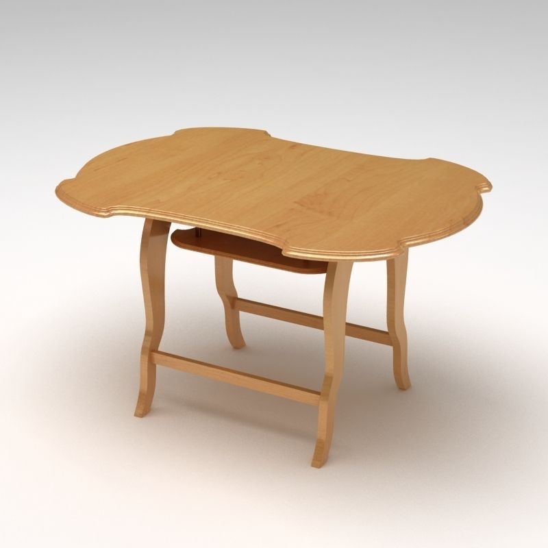 Wooden Table 3D model_1