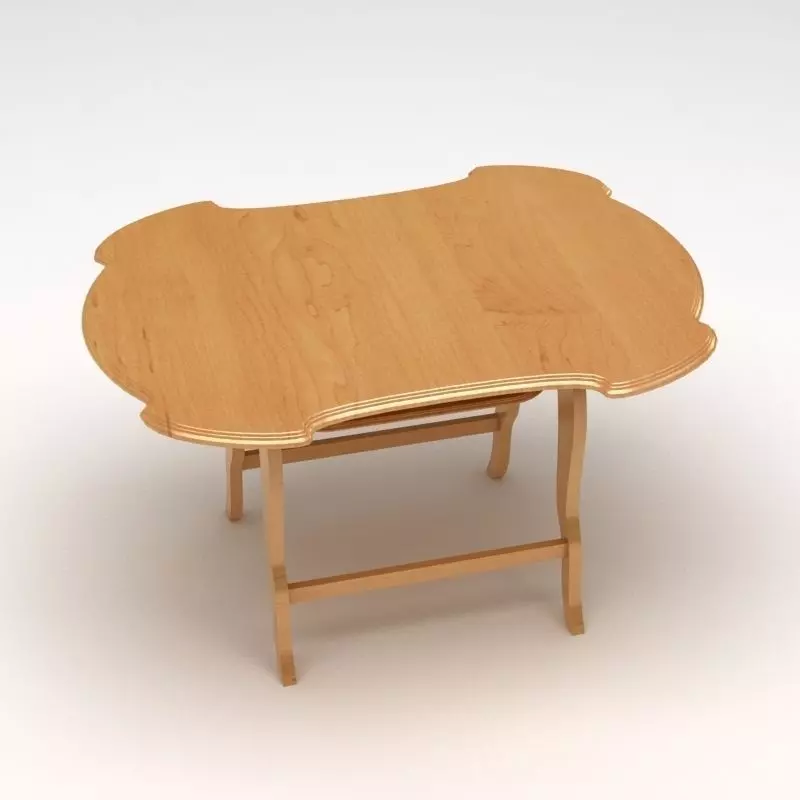 Wooden Table 3D model_0