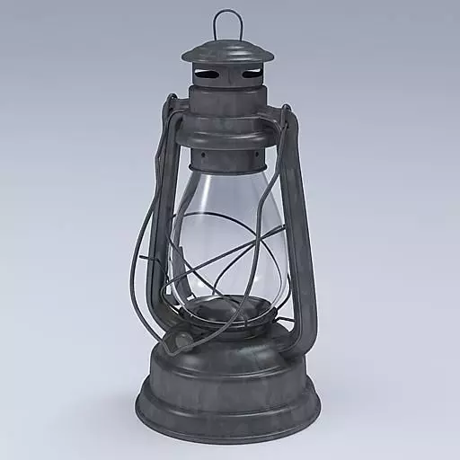 Lantern Kerosene Low-poly 3D model_0