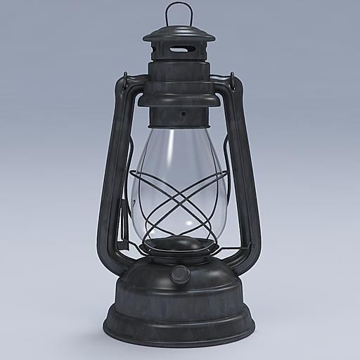 Lantern Kerosene Low-poly 3D model_1