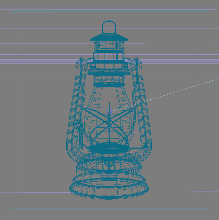 Lantern Kerosene Low-poly 3D model_4