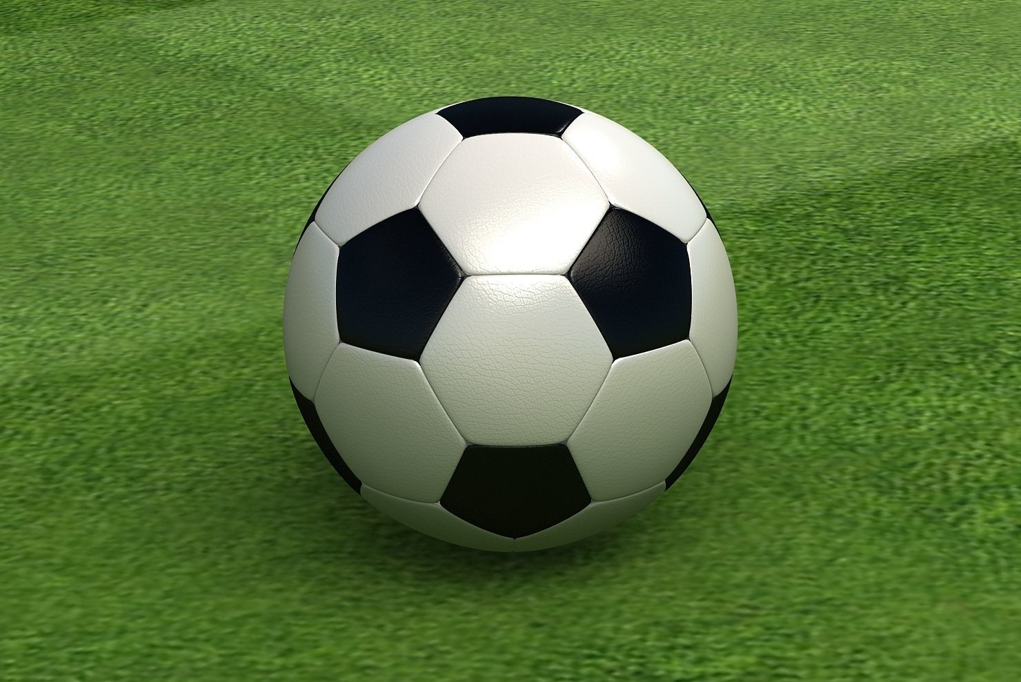 Soccer Ball with Play Ground Low-poly 3D model_2