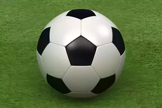 Soccer Ball with Play Ground Low-poly 3D model