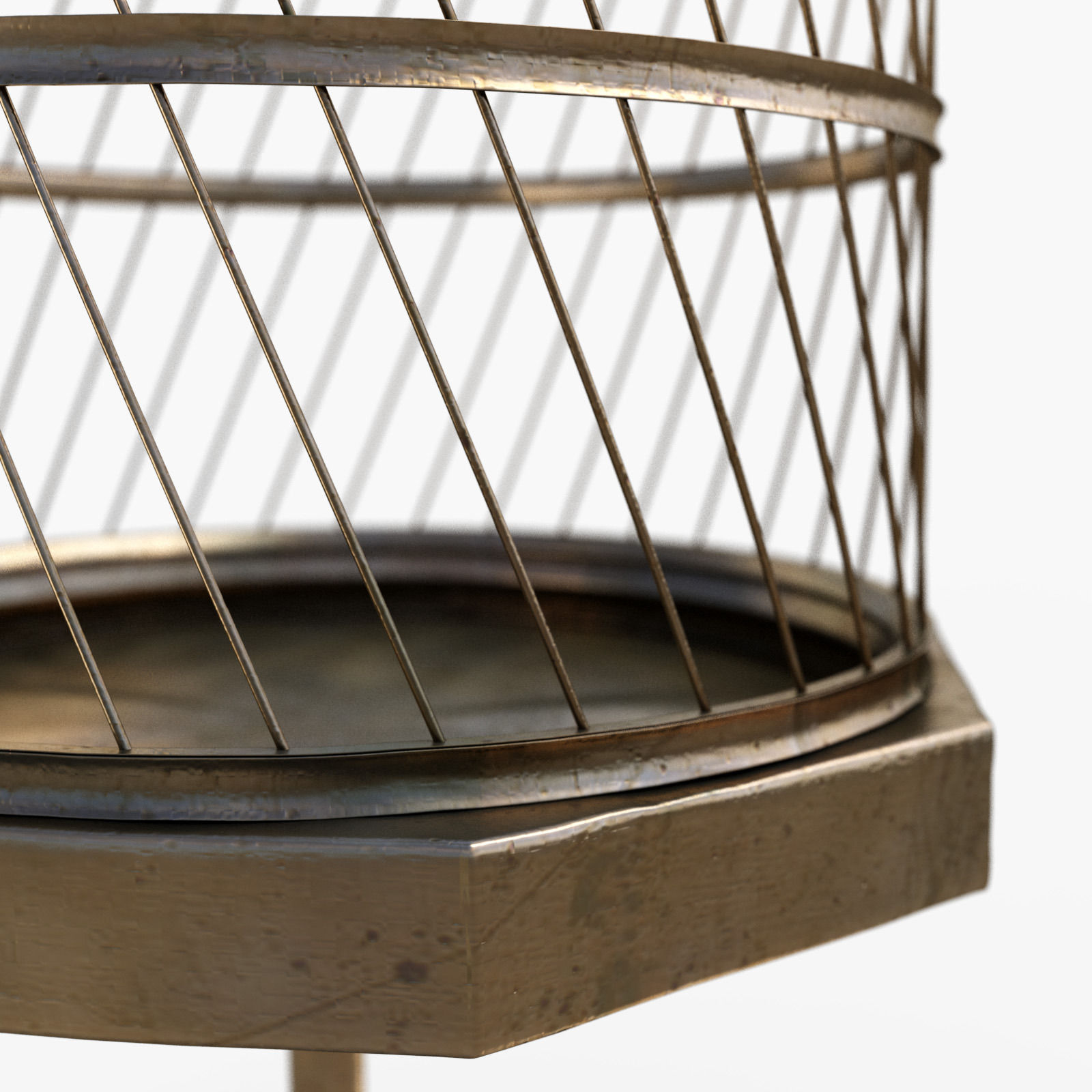 AntiqueBirdcage2 birdcage 3D model_2