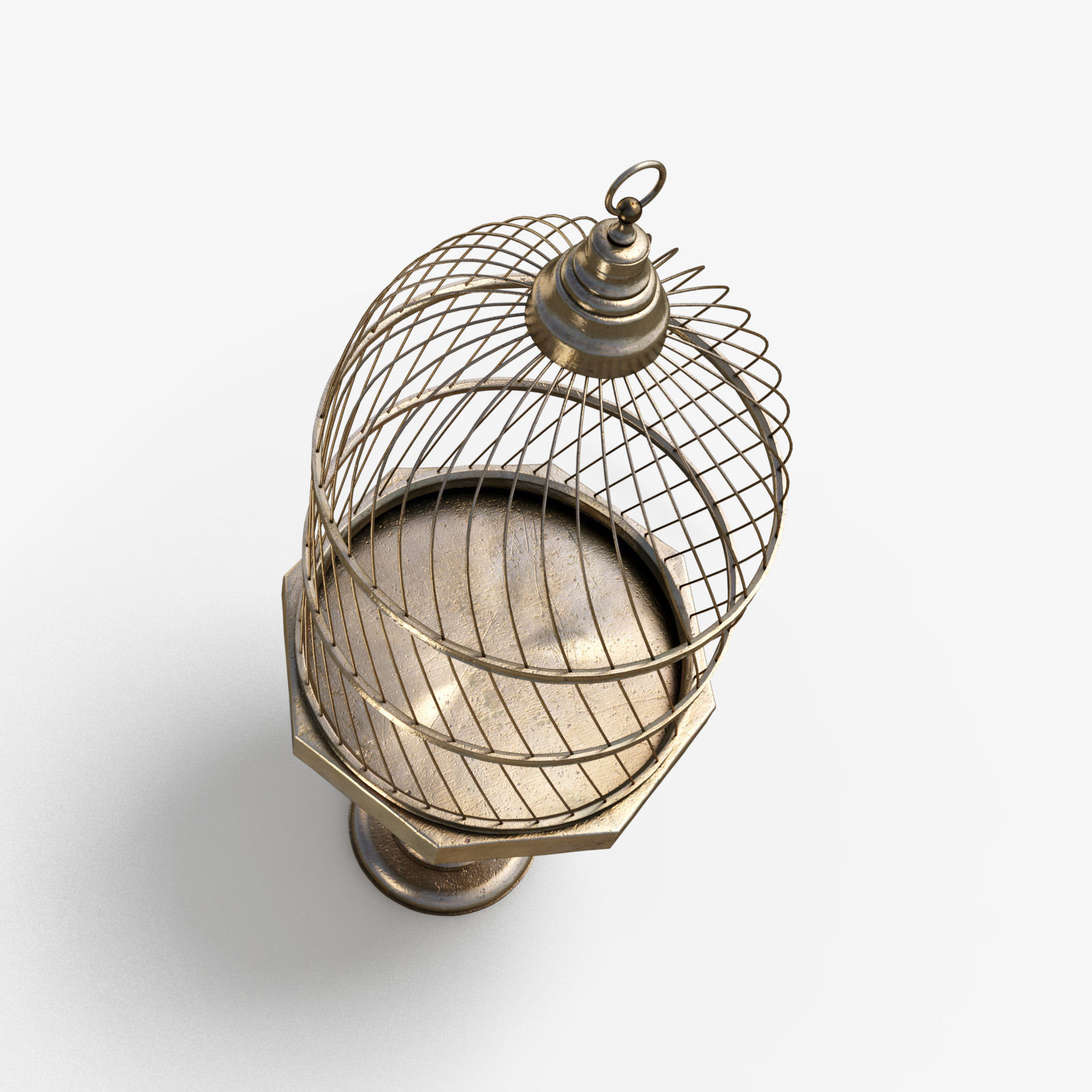 AntiqueBirdcage2 birdcage 3D model_5