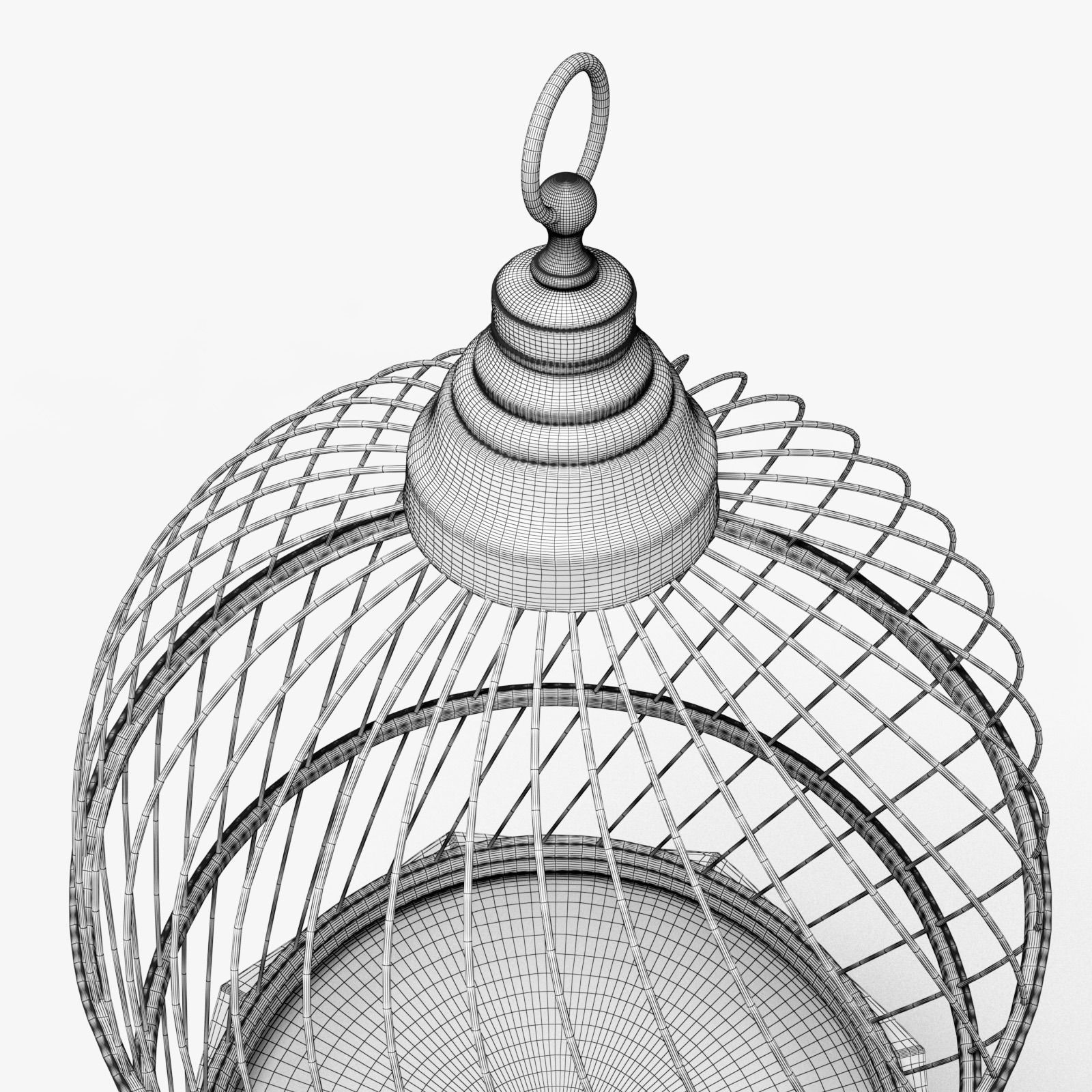 AntiqueBirdcage2 birdcage 3D model_6