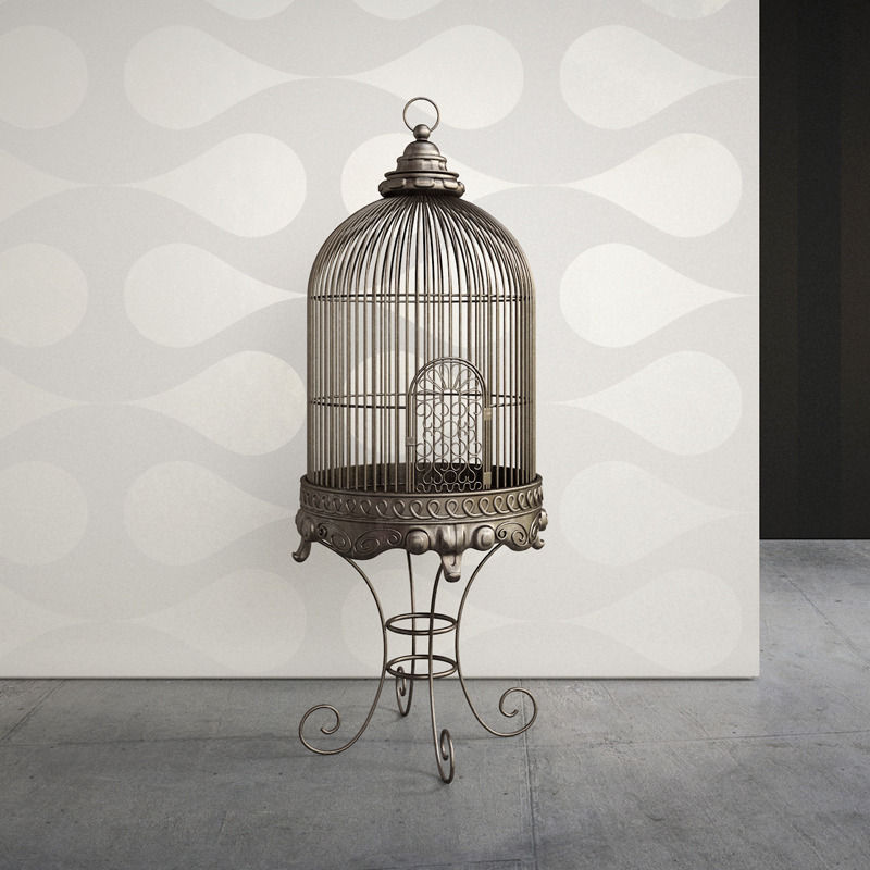 Antique Birdcage 01 3D model_9