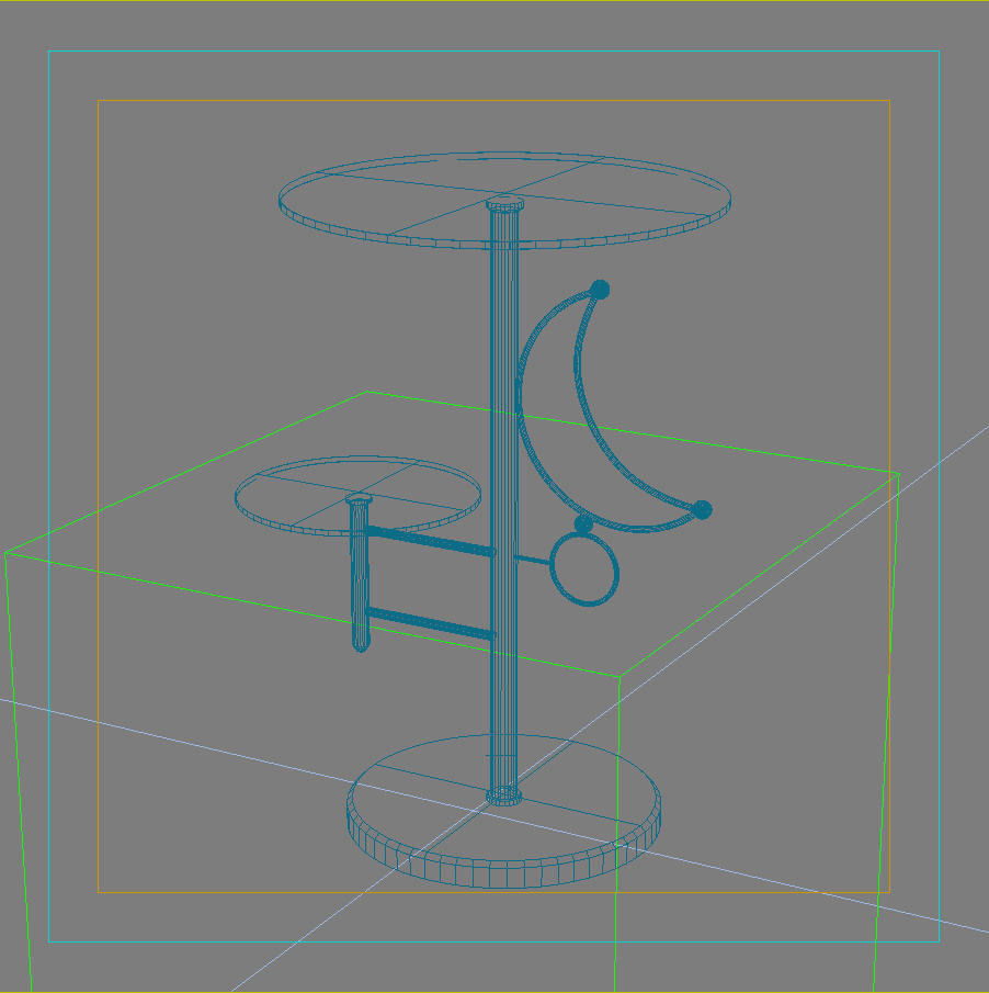 Table Telephone 01 3D model_7