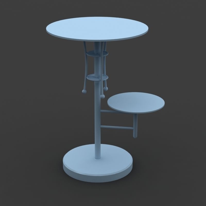 Table Telephone 06 Low-poly 3D model_3