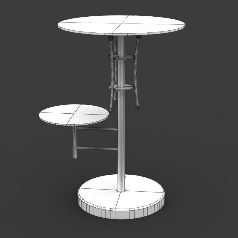 Table Telephone 06 Low-poly 3D model_2
