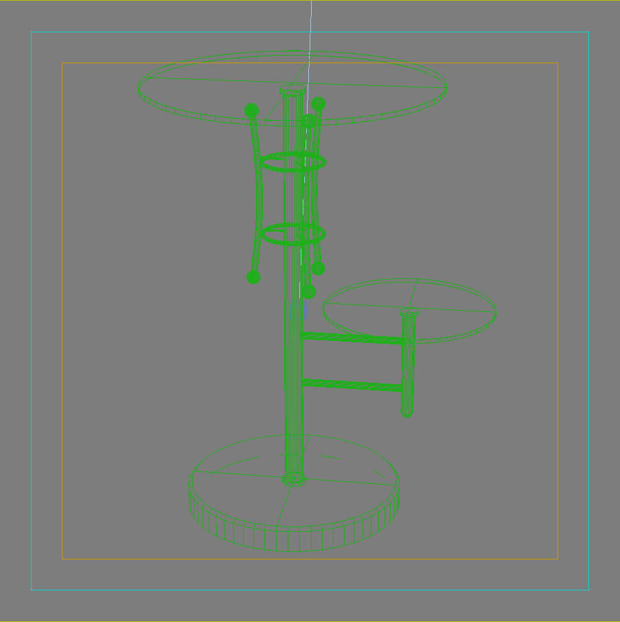 Table Telephone 06 Low-poly 3D model_4