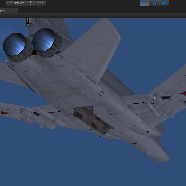 Tupolev Tu-22M3 strategic bomber Low-poly 3D model_1