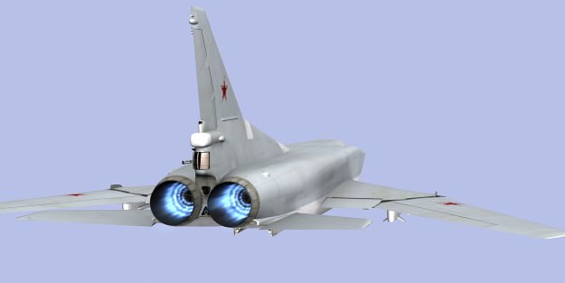 Tupolev Tu-22M3 strategic bomber Low-poly 3D model_2