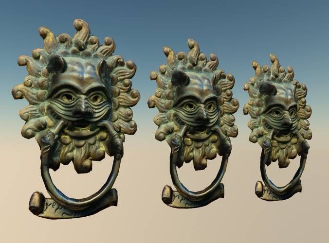 Lion Door Knocker 3D model_1