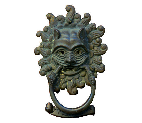 Lion Door Knocker 3D model_3