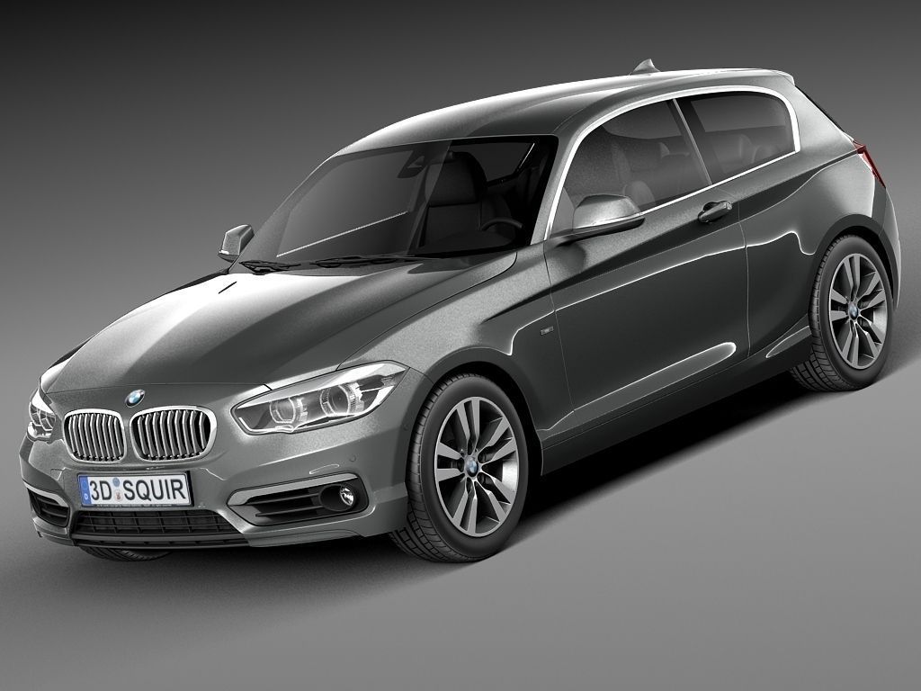 BMW 1-series 3door 2016 3D Model .max .obj .3ds .fbx .c4d ...