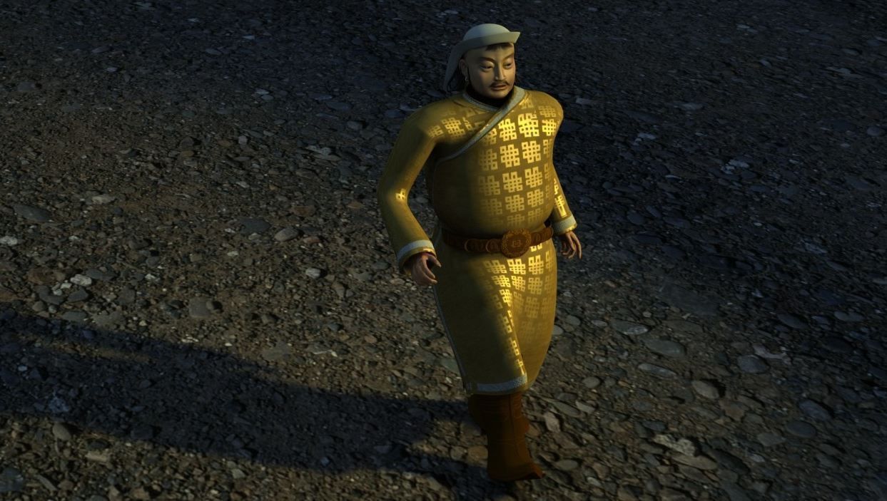 Genghis Khan Low-poly 3D model_4