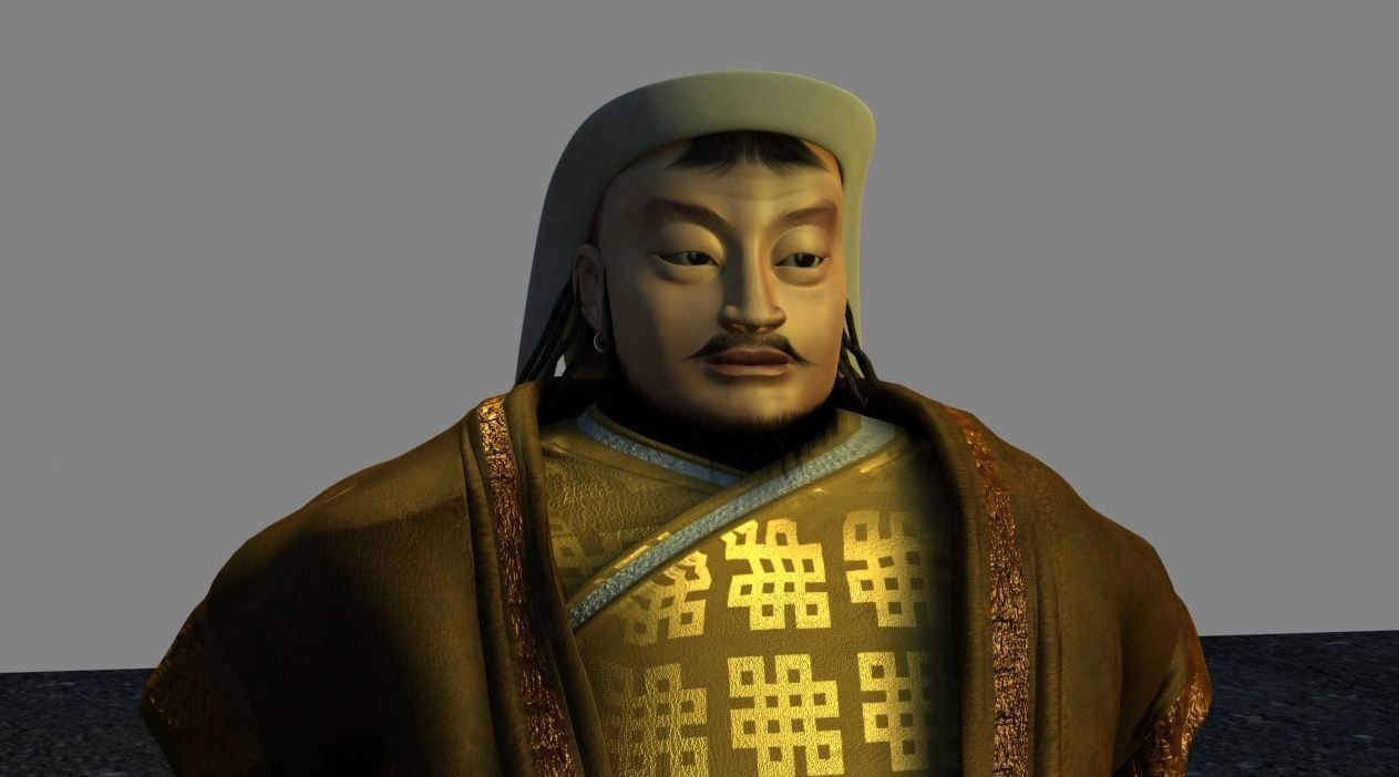 Genghis Khan Low-poly 3D model_1