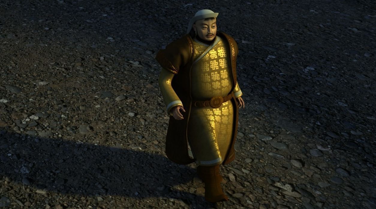 Genghis Khan Low-poly 3D model_5