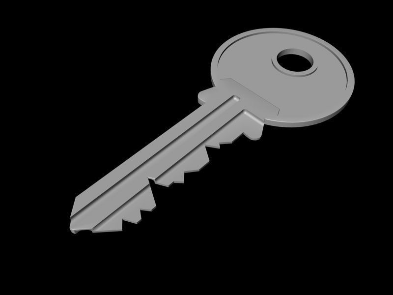 Door key 3D model_1