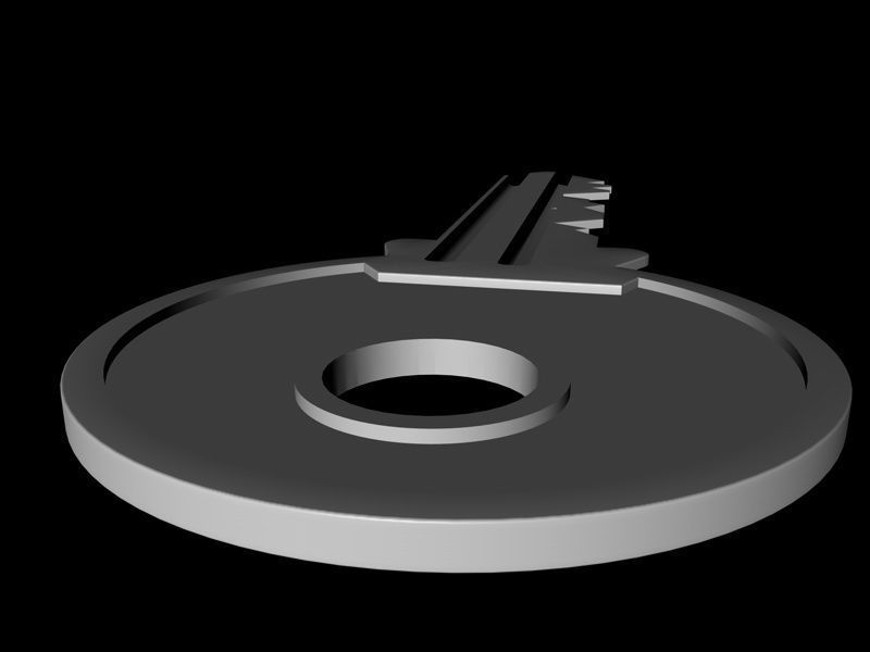 Door keys 3D model_2