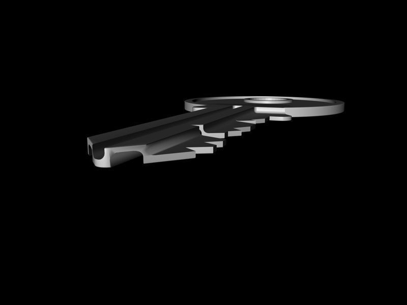 Door keys 3D model_1