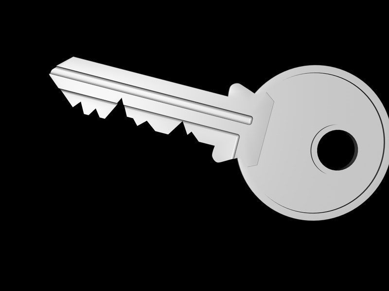 Door keys 3D model_3