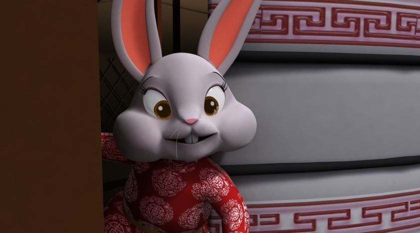 bunny wearing dress 3D model_3