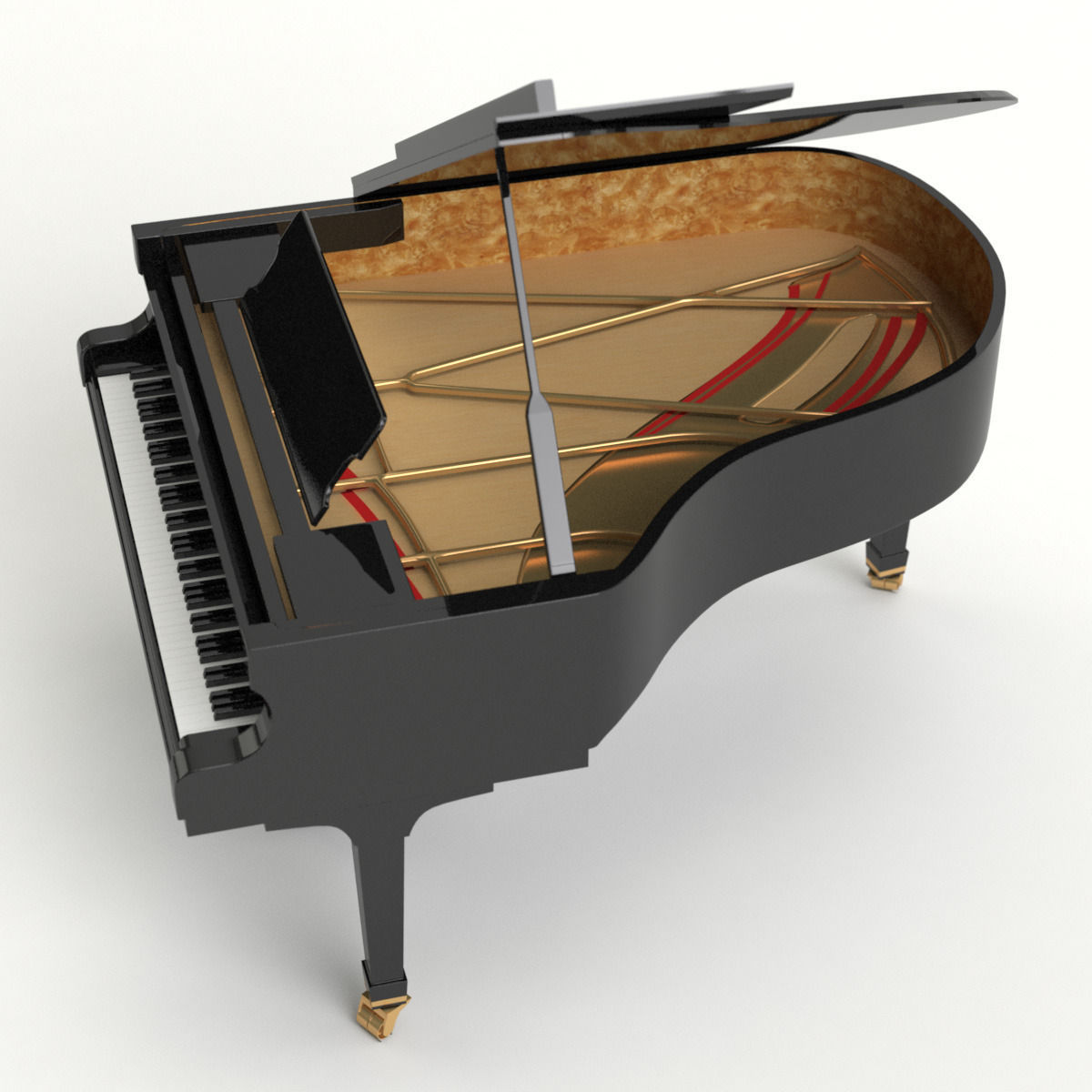 Generic Grand Piano 3D model_4