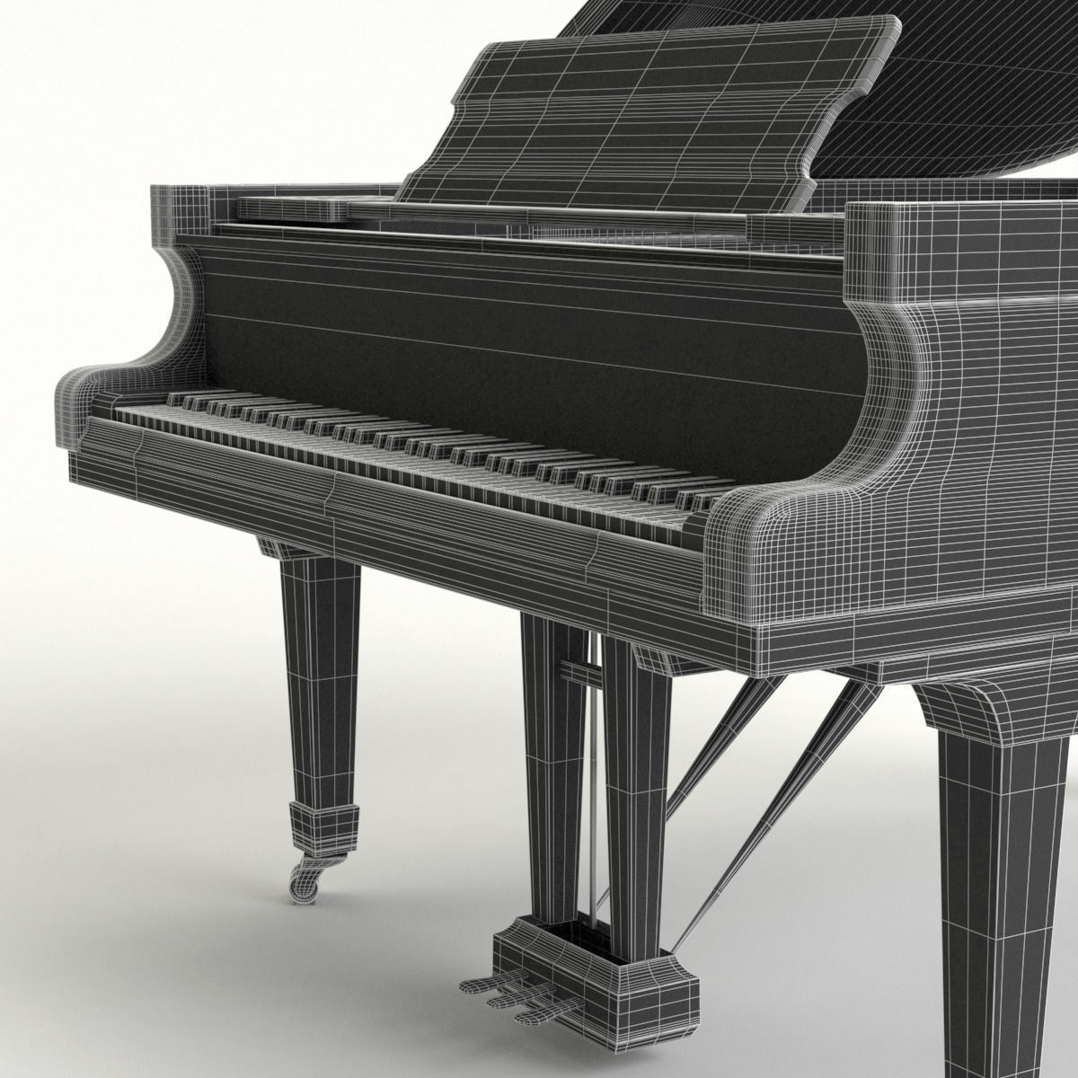 Generic Grand Piano 3D model_6