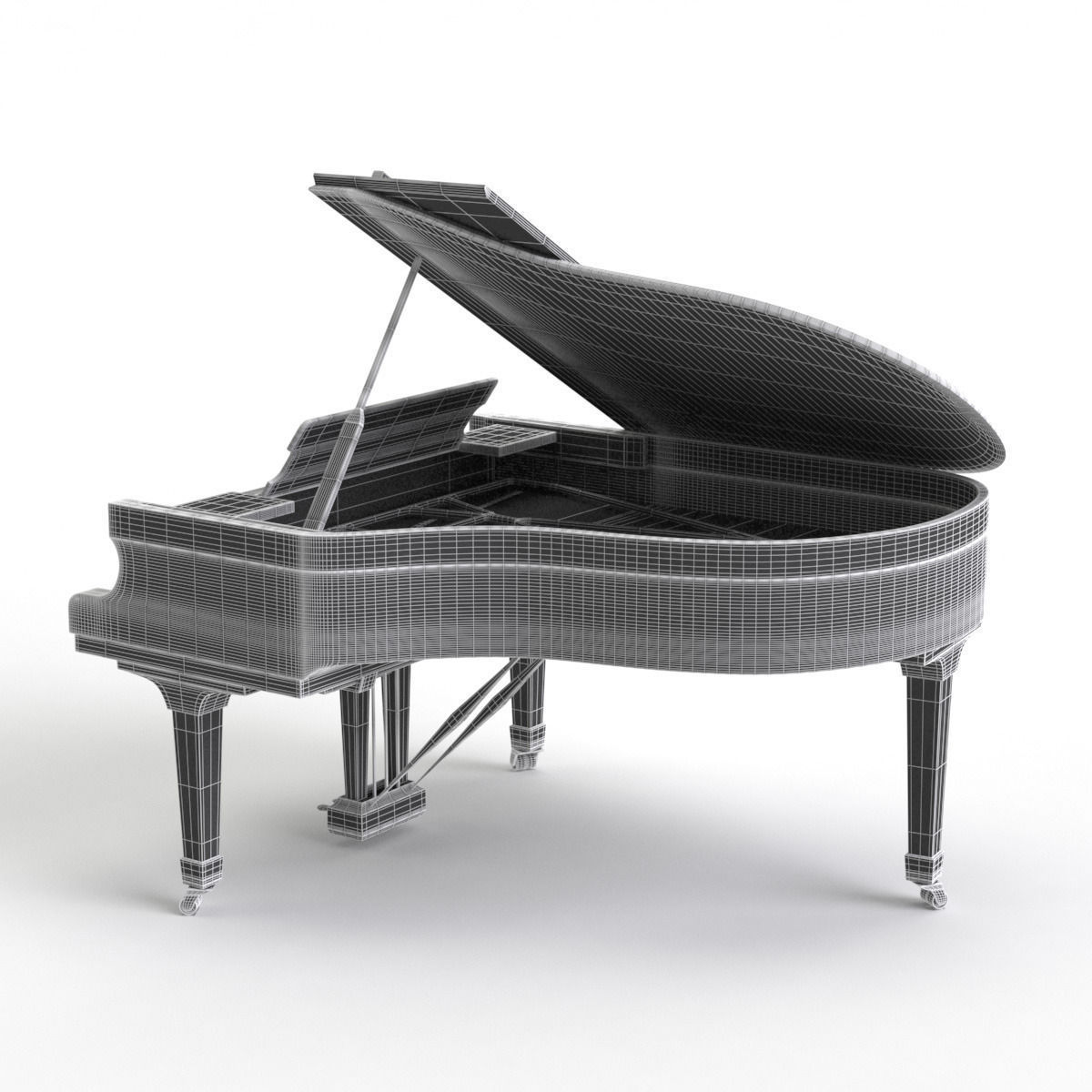 Generic Grand Piano 3D model_7