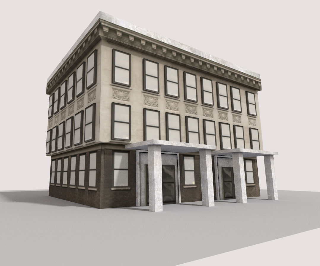 low poly building blender low poly building blender
