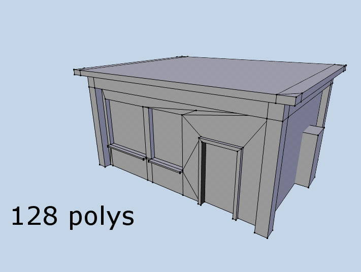 low poly shop Low-poly 3D model_4