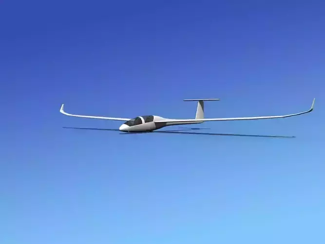 DG-1000 Glider Bare Metal 3D model