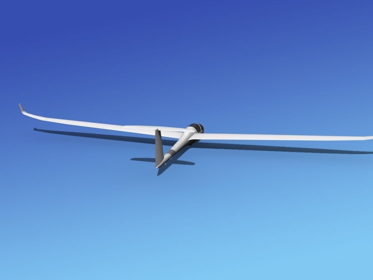 DG-1000 Glider Bare Metal 3D model_6